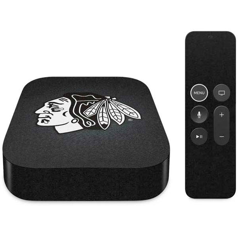 NHL Chicago Blackhawks Black Background Apple TV Skin